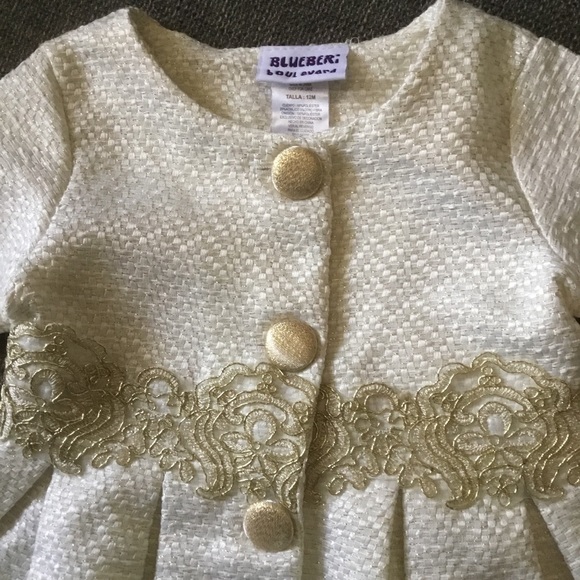 New Blueberi Boulevard baby girl dress & coat set - Picture 6 of 9